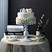 VILAVITA 10 Inch Cake Stand Round Cupcake Stands Metal Dessert Display Cake Stands, White