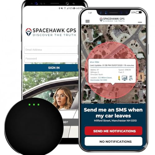 SpaceHawk GPS Tracker - Real-Time Mini GPS System. Hidden GPS Tracking Device for Cars, Trucks, Trailers, Assets & Fleet Vehicles. Waterproof Portable GPS Tracker with Magnet & Long Battery.