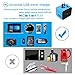 [Upgraded] Universal Travel Adapter International Power Adapters European Adapter, 3 USB & Type C Charger, All in One Adapter Wall Charger for US UK AUS EU Asia Phone/Laptop 150+Countries, Blue