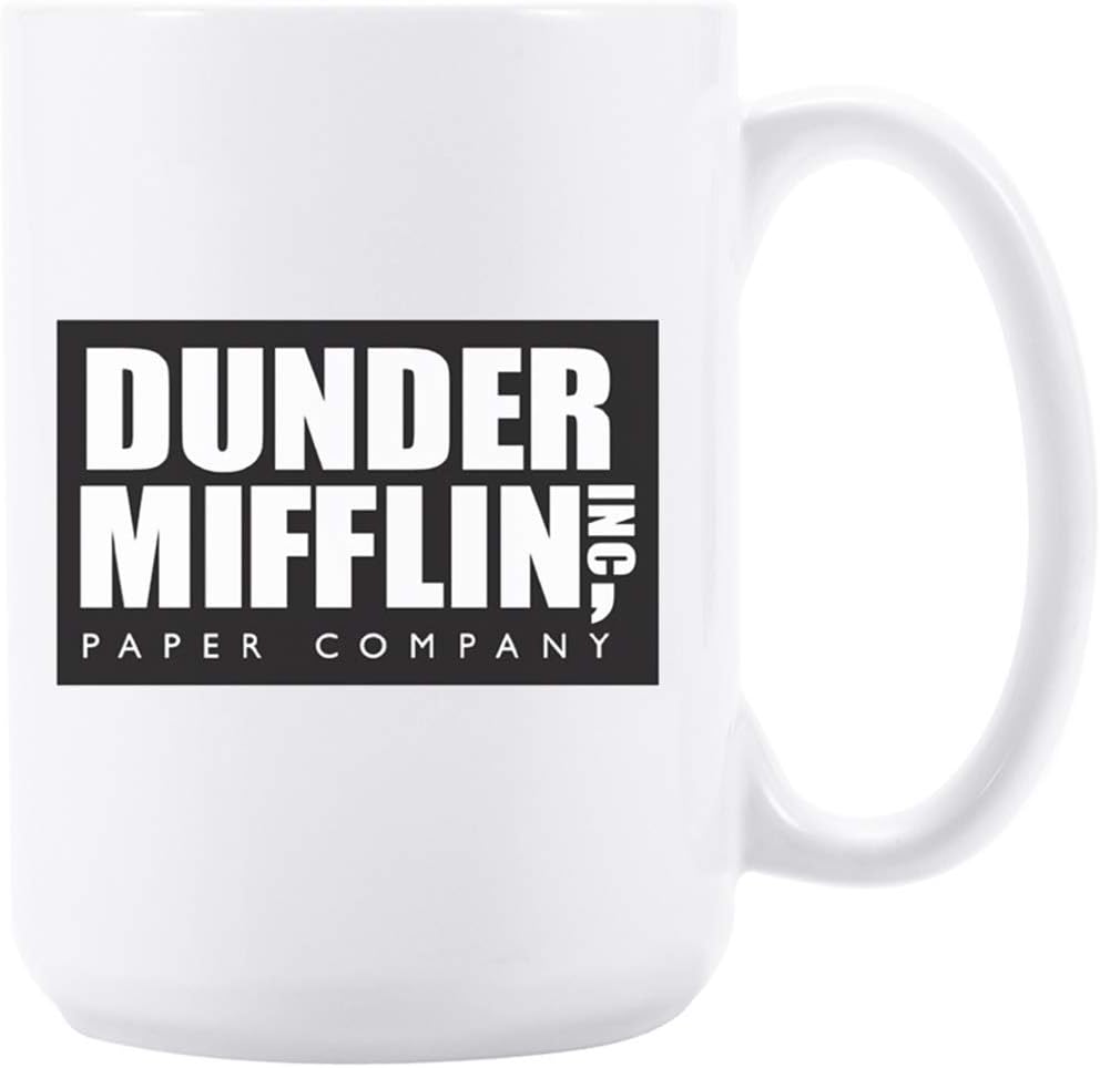 KINOEE Mugs Funny World's Best Boss – 11 oz Coffee Mug, White Dunder Mifflin (15 oz Coffee Mug)