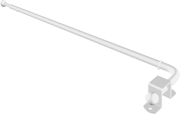 Flairdeco Lot De 2 Tringles à Rideaux Pivotantes Métal Blanc Extensibles 60-100 Cm