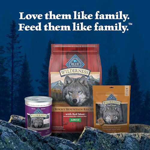 BLUE BUFFALO WILDERNESS TRAIL TREATS HIGH PROTEIN GRAIN FREE DOG BISCUITS CRUNCHY DOG TREATS, TURKEY RECIPE, 24-OZ BAG