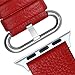 Fullmosa Leather Bands Compatible with Apple Watch Band 41mm 40mm 38mm 42mm 44mm 45mm 46mm 49mm Women Men for iWatch Series 11/10/9/8/7/6/5/4/3/2/1,Ultra3/2/1,SE3/2/1, 42mm 41mm 40mm 38mm, Red/Silver