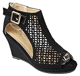 Women Buckle Strap Chunky/Wedge Heel Gladiator Roman Dress Sandals