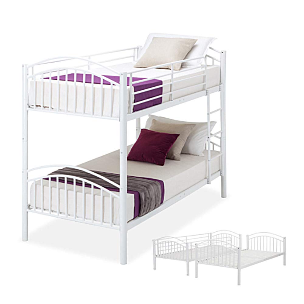 metal bunk beds with mattresses included