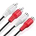TNP RCA Extension Cable (25 Feet) 2RCA Audio Extender Adapter Cord Wire Coupler Male to Female Dual Red/White Connector Jack Plug Extend Video Audio 2 Channel Stereo (Right and Left)