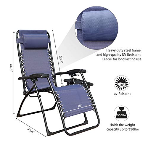 GOLDSUN Zero Gravity Chair Patio Folding Lawn Lounge Chairs Outdoor