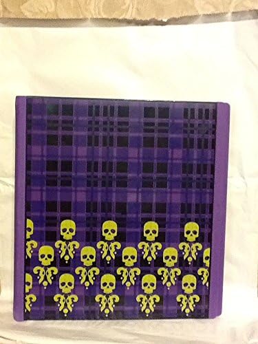 Better Binder (Dark Purple and Black plaid with skulls)