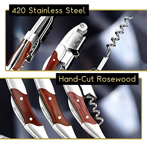 Professional Doublehinged Waiter's Corkscrew by NUTRIUPS Wine Opener