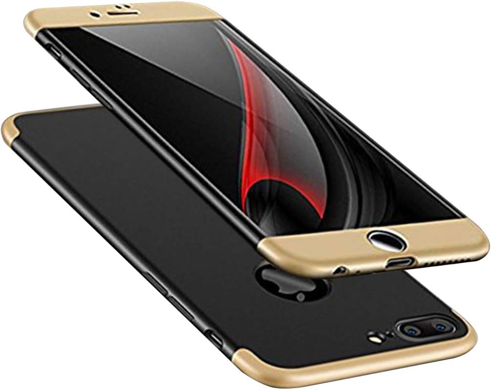ATRAING iPhone 7 Plus case, A Trading Ultra-Thin PC Hard Case Cover for iPhone 7 Plus (Gold+Black+Gold)