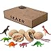 SEAER Dinosaur Toys, 12 Unique Dinosaur Eggs, Dino Egg Dig Kit Kids Gifts, Dinosaur Fossil Excavation Eggs Kit, Easter Archaeology Science STEM Kids Toys for Age 6 + Years Old Boys Girls Gifts