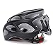 Gonex Adult Bike Helmet, Cycling Road Helmet with Safety Light, Adjustable 58-62cm, 24 Integrated Flow Vents(All Black)