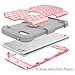 Hocase iPod Touch 7th/6th/5th Generation Case, Shockproof Heavy Duty Silicone Rubber+Hard Plastic Glitter Protective Case for iPod model A2178, A1574, A1509, A1421 - Pink/Gray