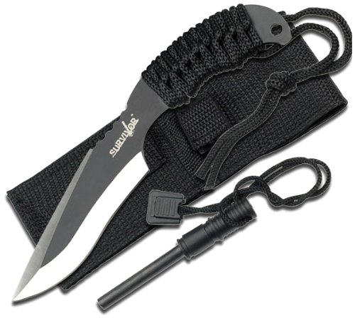 Survivor HK-758 Fixed Blade Knife, 7-Inch Overall