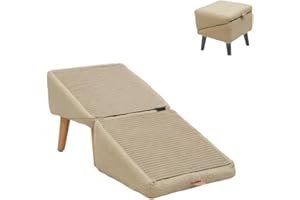 LUYMIBDO Lightweight Dog Steps, Split Ottoman Dog Ramp, Built-in Lightweight Folding Dog Ramp, Designed for Senior Dogs and P
