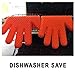 KHOMO GEAR - Pair of Heat Resistant Oven Gloves - For BBQ Grill / Ovens / Kitchen - One Size Fits Most - Black