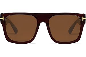 VANLINKER Trendy Square Sunglasses Mens Womens Oversized Flat Top Shades Retro 70s Rectangle Driving Sunnies VL9756