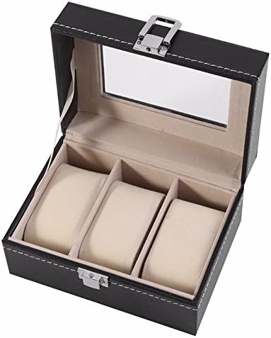 Refinement Slots Wrist Watches Gift Case Jewelry Display Boxes Storage (3 Grid)