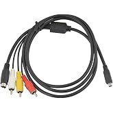 Optimal Shop 5 Feet/1.5M AV Cable for Sony Handycam Mini DV and DVD Camcorders-Black (1 Pack)