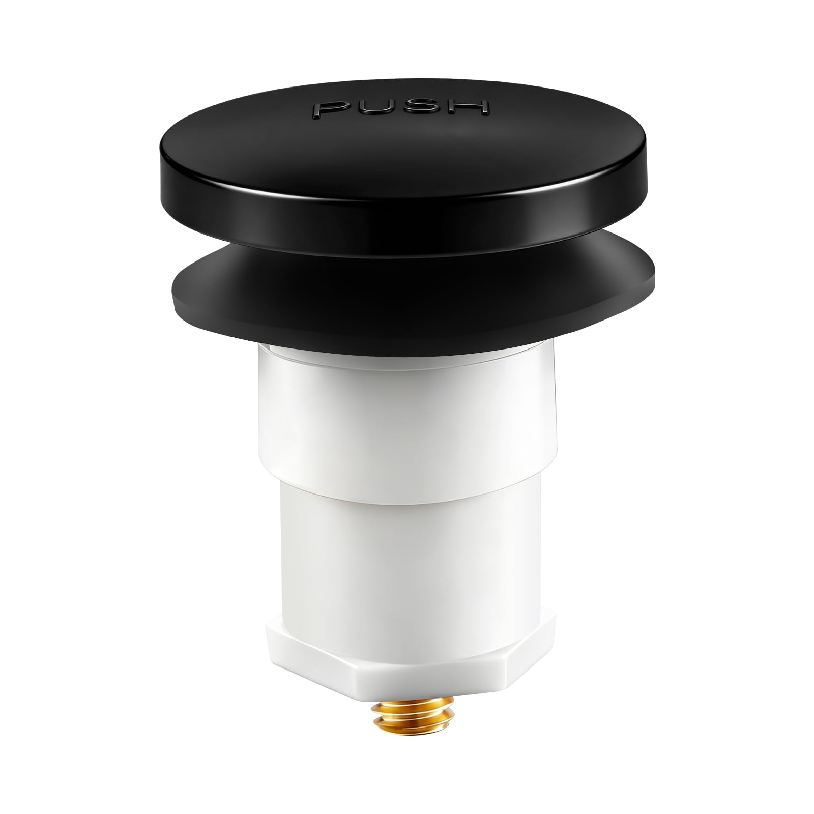 Photo 1 of 1 Pack Bathtub Drain Stopper 5/16'' Thread Studs, Bathroom Tub Drain Stopper 5/16'' Thread for Most Bathtubs Stopper (Matte Black Cover)