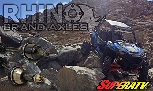 SuperATV Heavy Duty Rhino Brand Rear Axle for Polaris RZR XP 1000/1000 4 / Trails & Rocks/High Lifter Edition - Stock Length REAR Axle - SEE FITMENT - Upgrade From Your OEM Axle!