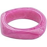 Caiyao Colorful Acrylic Resin Bangle Bracelet Wristbands Tortoiseshell Acetate Plate Cuff Bracelet Vintage Wide Irregular Geometric Plastic Bracelet for Women Teen Jewelry