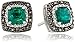 Amazon Collection Sterling Silver Black and White Diamond Gemstone Earrings