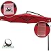 COBANA 10' Offset Hanging Patio Umbrella Freestanding Outdoor Parasol Adjustable Market Umbrella, 250g/sqm Polyester, Red