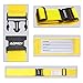 Luggage Straps Suitcase Belts for Travel Bag Accessories 2 Pack (Yellow)
