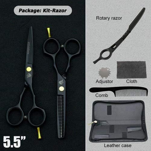 5.5" black hair scissors barber razor scissors hot scissors hair cut designs cheap hairdressing tools hair clipper kids scisors,5504HEI-RAZOR