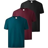 ZITY 3 Pack Men's T-Shirts Cotton Crew Neck Basic Tee Short Sleeve Soft Casual Shirts Summer Tops