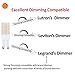 Saco Dimmable G9 LED Lights Bulbs, 45W halogen equivalent ,4.5W,warm white(2700K),120V, ETL listed, 360,For Ceiling Fan , Chandeliers(Pack of 6)