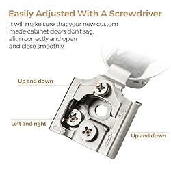 20 Pack 10 Pairs 5/8 inch Overlay Soft Close Hinges