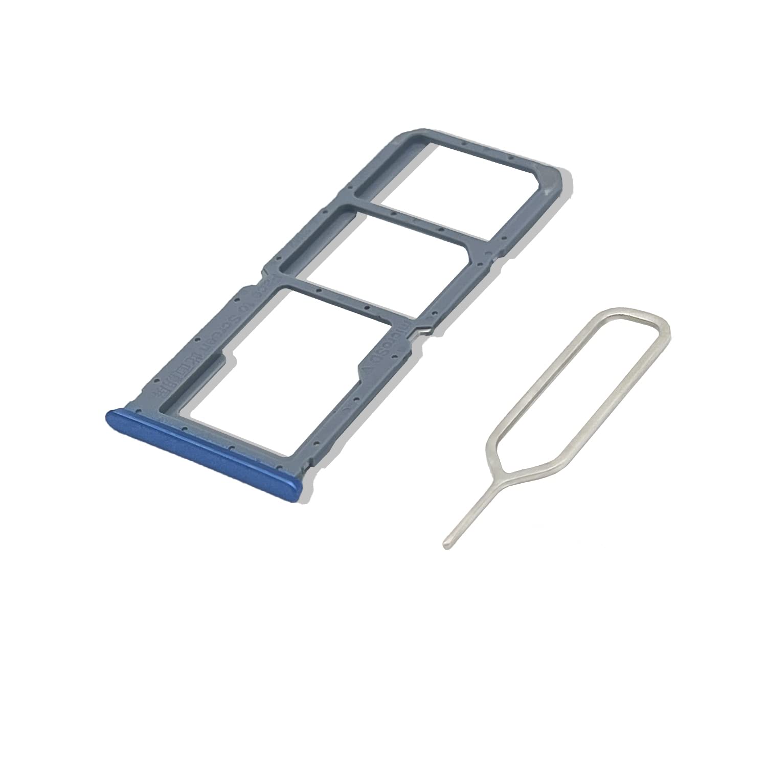 Eonpam Original DUAL SIM Card Slot Tray Holder Replacement for (Oppo A16) Incl SIM Pin (Blue)
