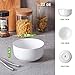 DOWAN Porcelain Cereal Bowls 20 Ounces Snack Bowls White Bowls Set, Dessert Bowls, Soup Bowls, Dishwasher Safe,White