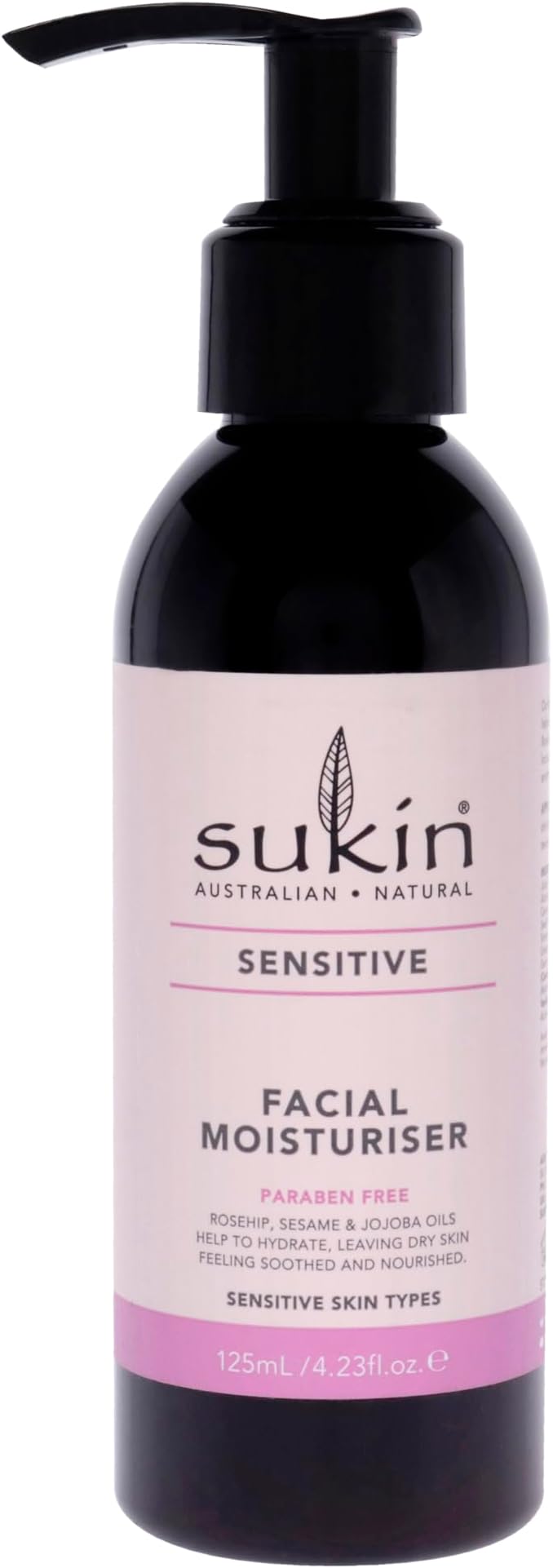 Sukin Sensitive Facial Moisturiser 125ml Vitamin E Cocoa Shea Butter Rosehip