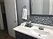 Ocean Teal Blue Glass Nature Stone Tile Kitchen Backsplash 3D Bath Shower Accent Wall Decor Gray Wave Marble 1 x 2 Subway Art Mosaics TSTNB03 (1 Sample 3 X 6 Inches)