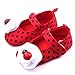 M2cbridge Baby Girl's Bow Dress Shoe Infant Toddler Pre-walker Crib Shoe (12-18 Months, Red ladybug)
