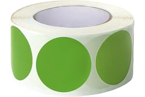SHYGO® 1“ Green Circle Dot Stickers Color Coding Labels, 1000PCS 2 Rolls