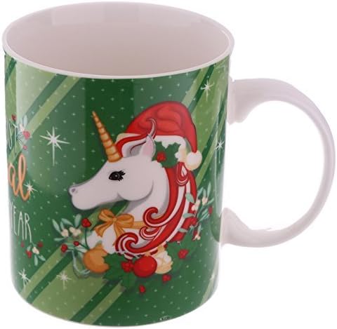 Lauren Billingham Christmas Xmas Unicorn Mug New Bone China by Lauren Billingham