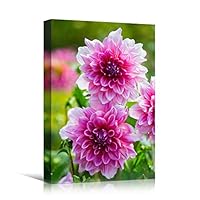 Canvas Wall Art Pink Fields Bohemian Colorful Floral Group Multicolor Photography - 12x18 inches