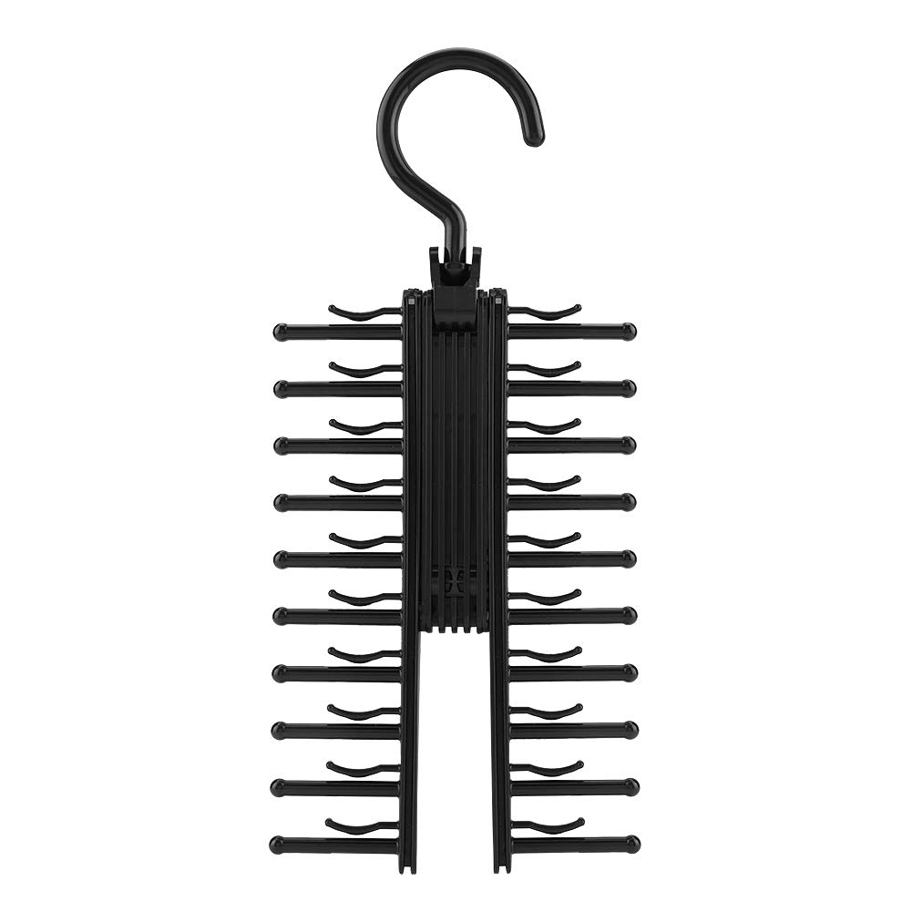 Tie Holder, 20 Bar Tie Belt Rack, Adjustable Cross X Tie Holder for 20 Ties Belt, Scarf Hook Hanger Organizer with Non-Slip Clips for Tie, Belt, Scarf Storage Organiser