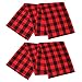 Aneco 2 Pack Checkered Table Runner Cotton Table Runner Trendy Modern Plaid Design Tablerunner Elegant Decor for Indoor Outdoor Events 13 x 72 Inches Red and Black