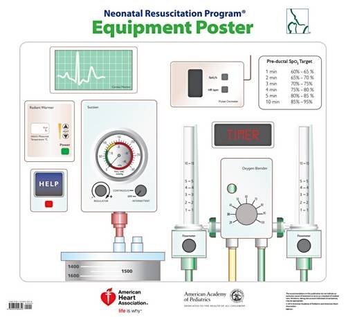 Neonatal Resuscitation Program Equipment Poster (NRP)