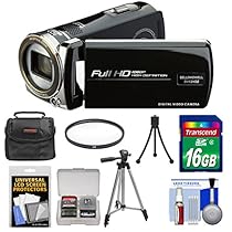 Bell & Howell DV12HDZ 1080p HD Video Camera Camcorder (Black) with 16GB Card + Case + Tripod + Filter + Accessory Kit