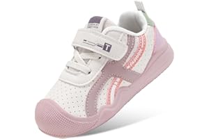 DEEKEY Toddler Boys Girls Tennis Barefoot Shoes Preschool Non Slip Lightweight Breathable First Walking Shoes Running Outdoor Shoes