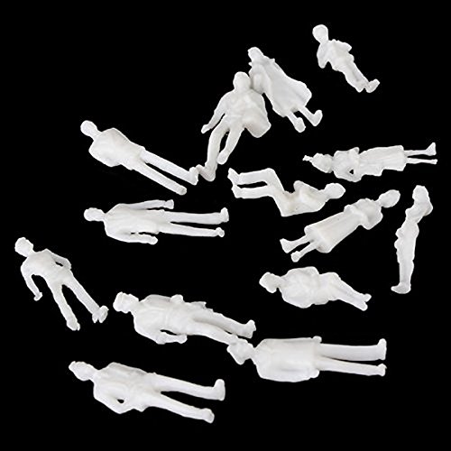 Ocamo New White Unpainted Architectural 1:100 Scale Model Figures Pack of 100
