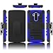 LG G Stylo Case, EC Hybrid Holster Case, Dual Layers Armor Case with Kickstand and Locking Belt Swivel Clip for LG G Stylo/LG G4 Stylus/LG LS770 (Black/Blue)