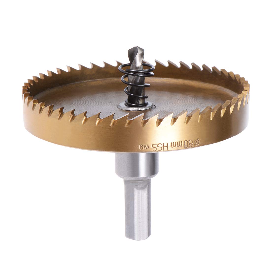 Sourcingmap 80mm HSS Drill Bit Hole Saw Stainless High Speed Steel Metal Alloy