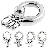 MoDTanOiz Captive bead ring Expander Earlets Steel piercing tunnels ear plug earring 8g 8 gauges 3mm